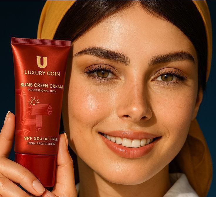 کرم ضد آفتاب لاکچری کوین مدل CBD Oil SPF 50 حجم ۵۰ میل